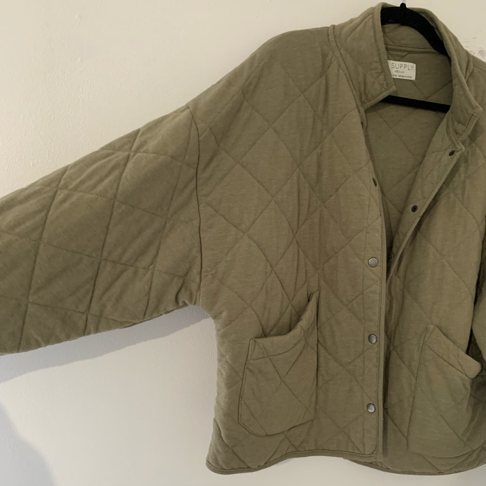 Z Supply Olive Quilted Jacket - Picture 4 of 5